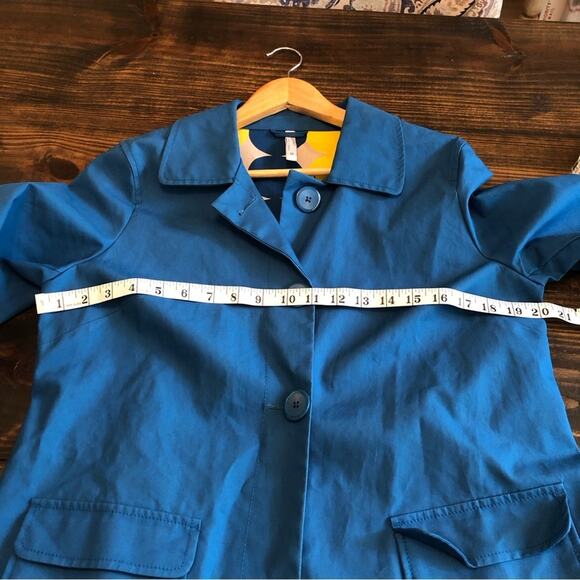 Old Navy Jacket Women’s Size Medium Blue Waterproof Rain Pea Coat Outerwear - Picture 7 of 13